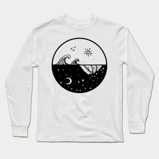 Sea & Mountain Circle Long Sleeve T-Shirt